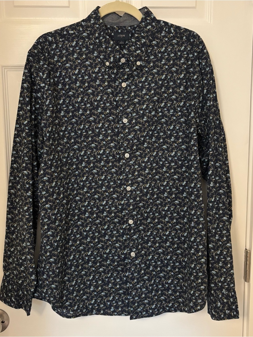 NWT J. Crew Navy Floral Button-Down Shirt